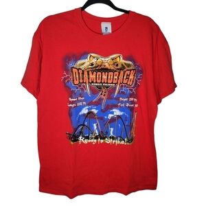 Kings Island Diamondback Roller Coaster Theme Park Graphic T-Shirt Size Large